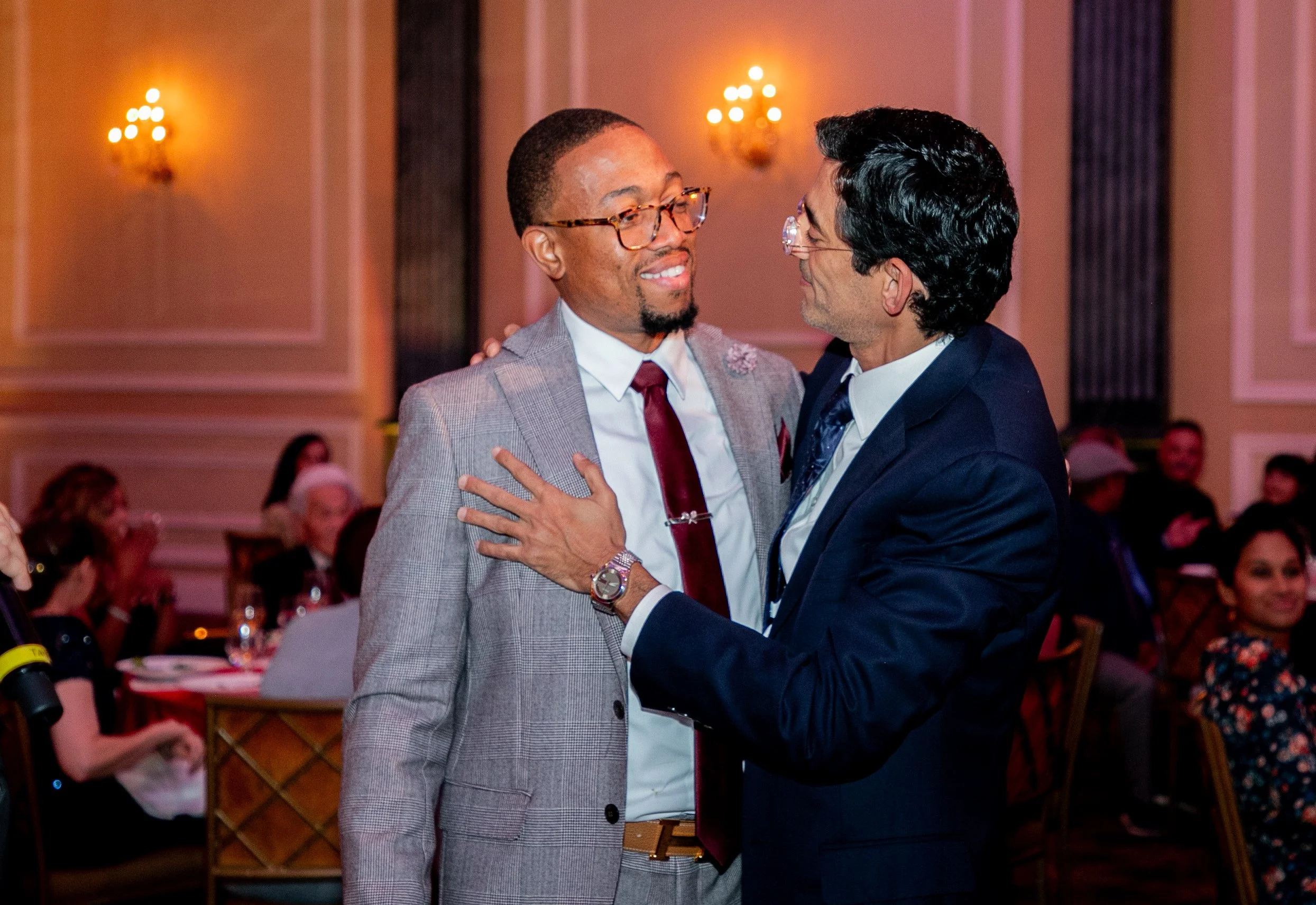 This is a picture of Aaron K. Jackson and his transplant surgeon from UCLA Dr. Fady Kaldas at the Liver Health Foundation Annual Gala