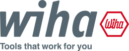 Logo de Wiha con el lema "Tools that work for you" debajo.