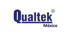 Logotipo de Qualtek México en color azul y morado.