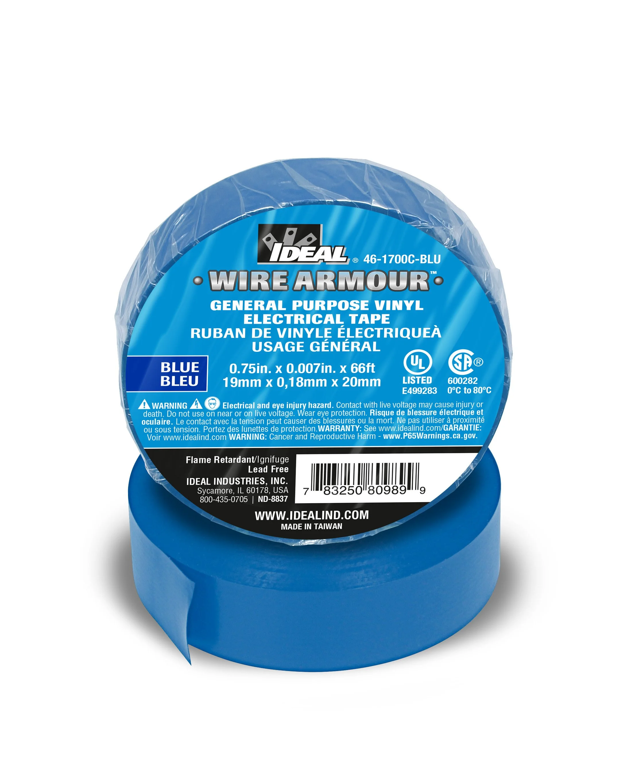 Cinta aislante eléctrica azul IDEAL Wire Armour 46-1700C-BLU