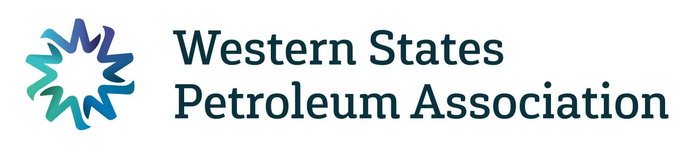 Logo of the Western States Petroleum Association featuring a stylized star with shades of blue and green, alongside the organization's name in bold text.