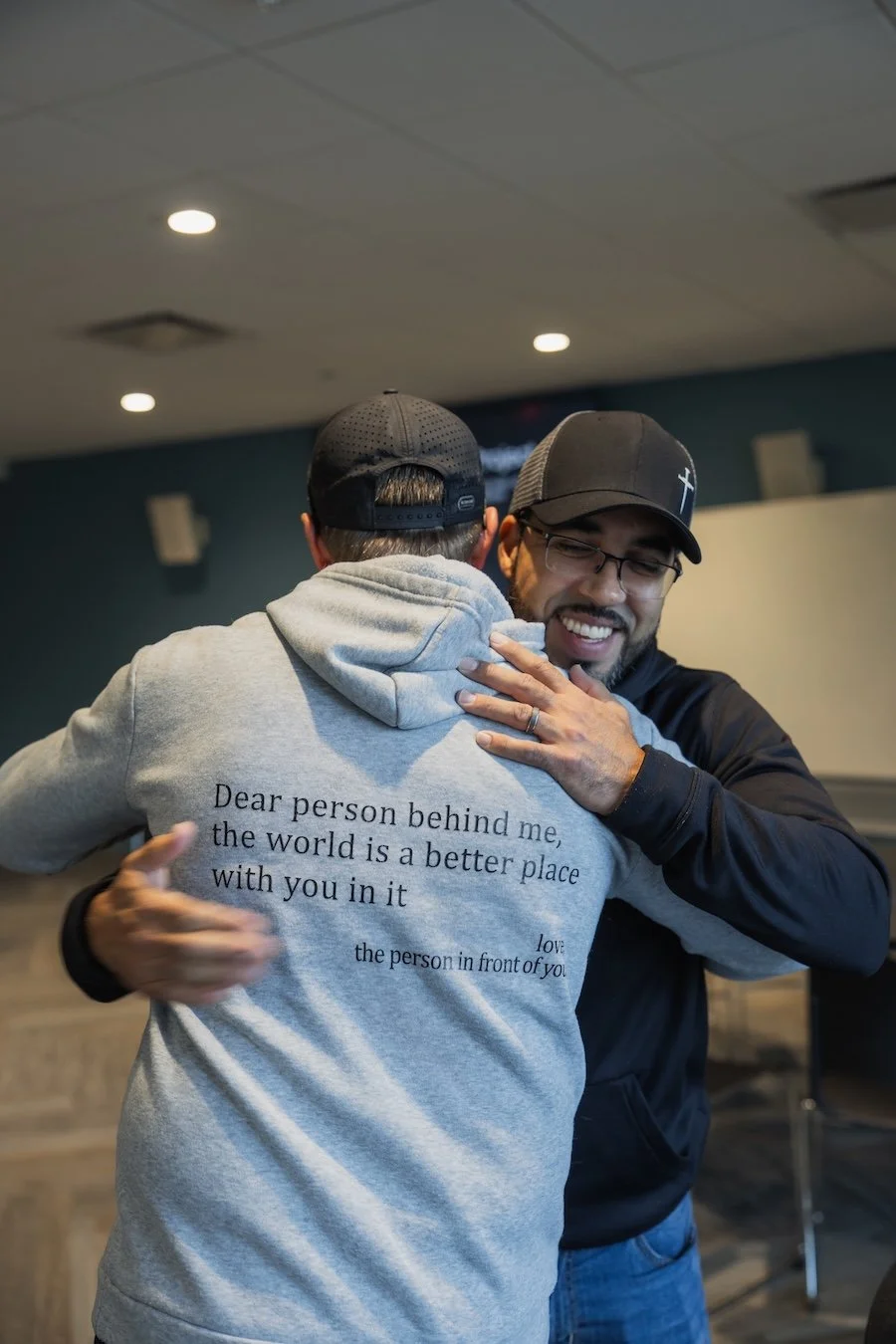 Ricardo and RIGS Mentor greeting one another