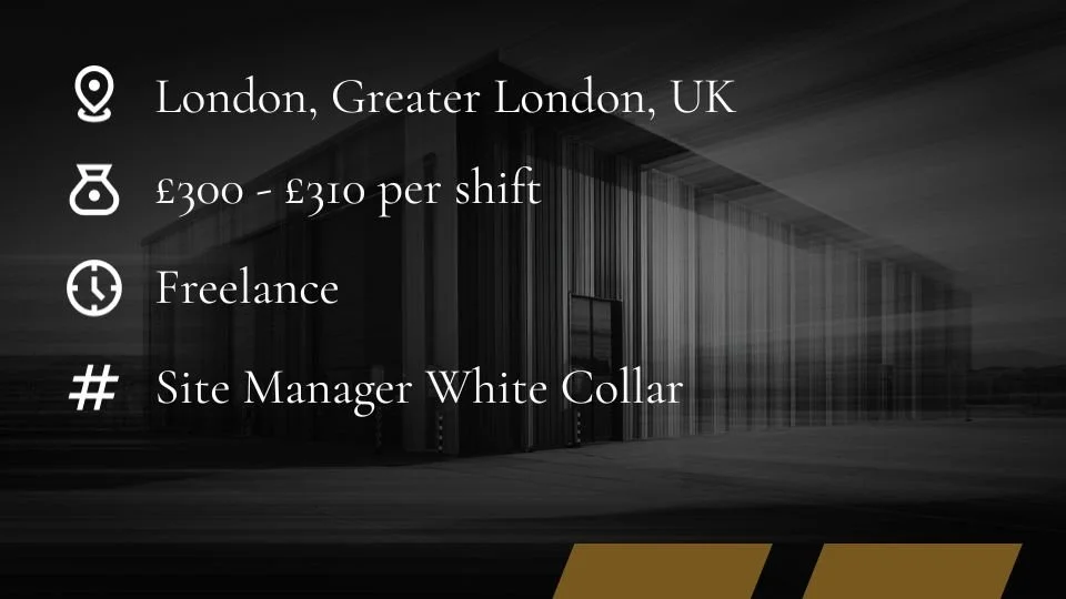 Site Manager Jobs | London | Greater London