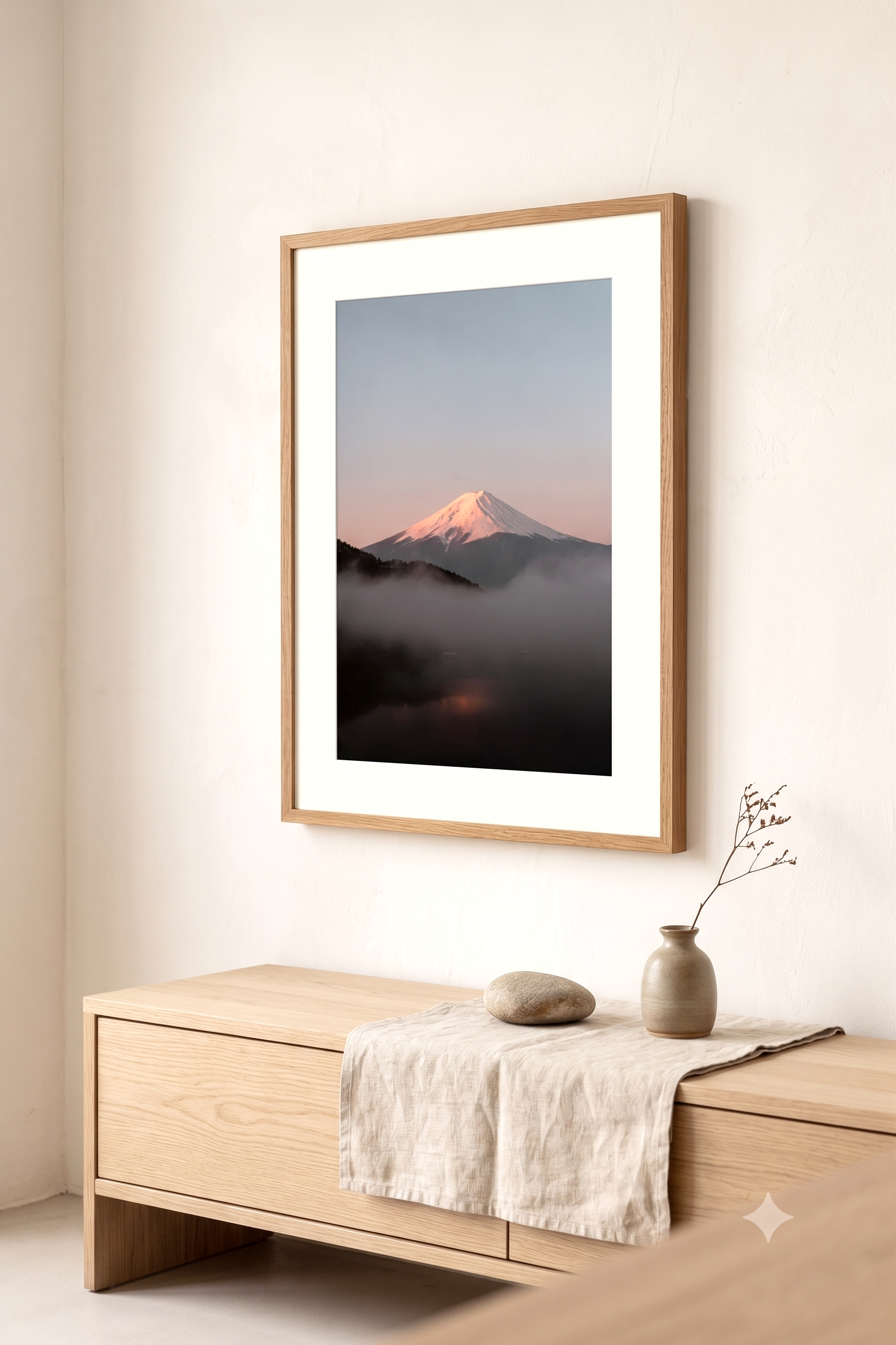 Fuji at sunrise _ 001.pngLimited edition fine art print of Mount Fuji glowing at sunrise in Japan.