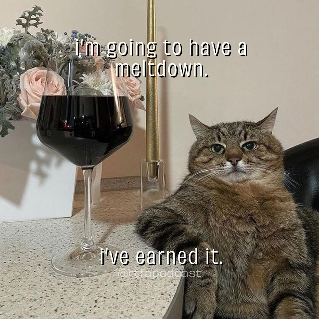 Terrible, Thanks for Asking was... well, heavy! The audience, though deeply engaged with our heavier content, also loved to laugh and have a moment's relief from the weight of grief or loss or mental health struggles. I suggested having a "meme" spec