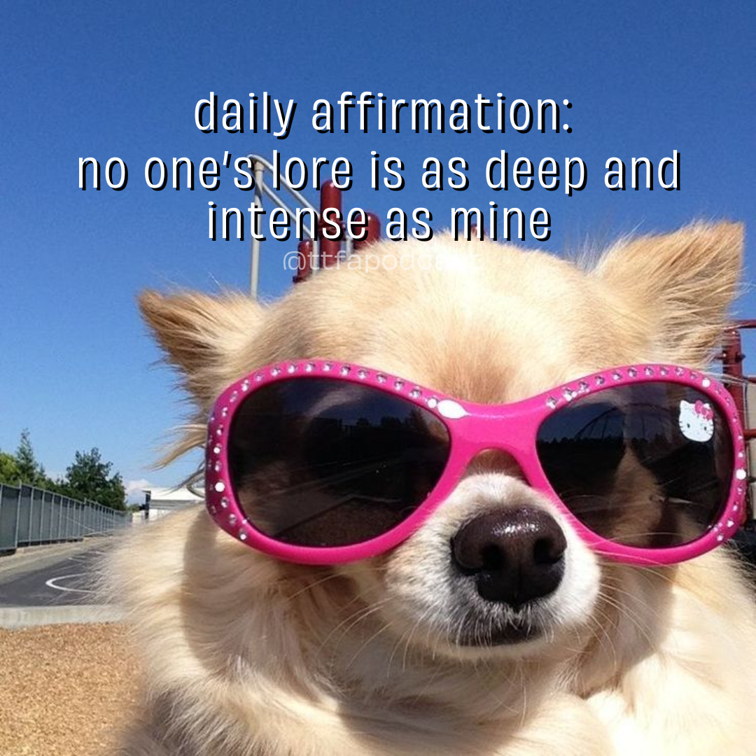 Terrible, Thanks for Asking was... well, heavy! The audience, though deeply engaged with our heavier content, also loved to laugh and have a moment's relief from the weight of grief or loss or mental health struggles. I suggested having a "meme" spec