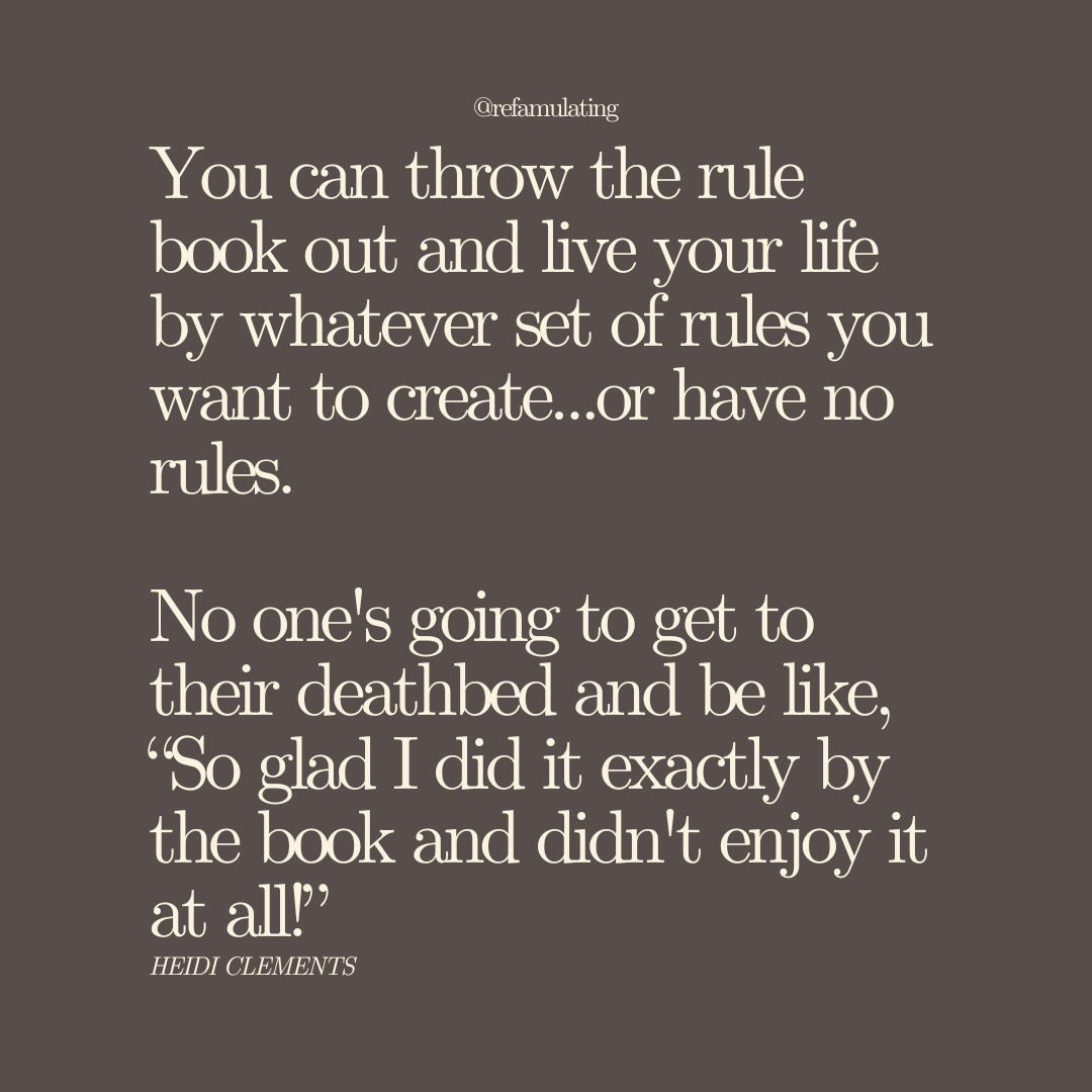 The Refamulating audience enjoyed snappy posts that were affirming, so for episodes, I grabbed good quotes and made them a carousel for viewers to scroll through, identify with, share, and repost.