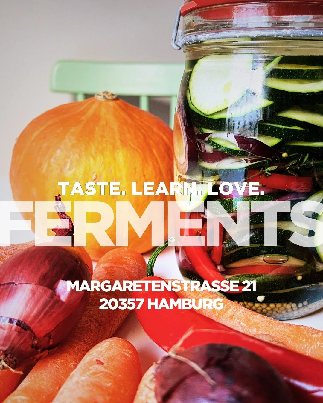✨ Taste. Learn. Love. Ferments. ✨

Am 23.09. von 17&ndash;20h &ouml;ffnen wir die T&uuml;ren des PlantAmour Foodlabs f&uuml;r ein ganz besonderes Fermente-Tasting. 🌿

Probier dich durch unsere liebsten Kreationen, entdecke neue Aromen und sp&uuml;r,