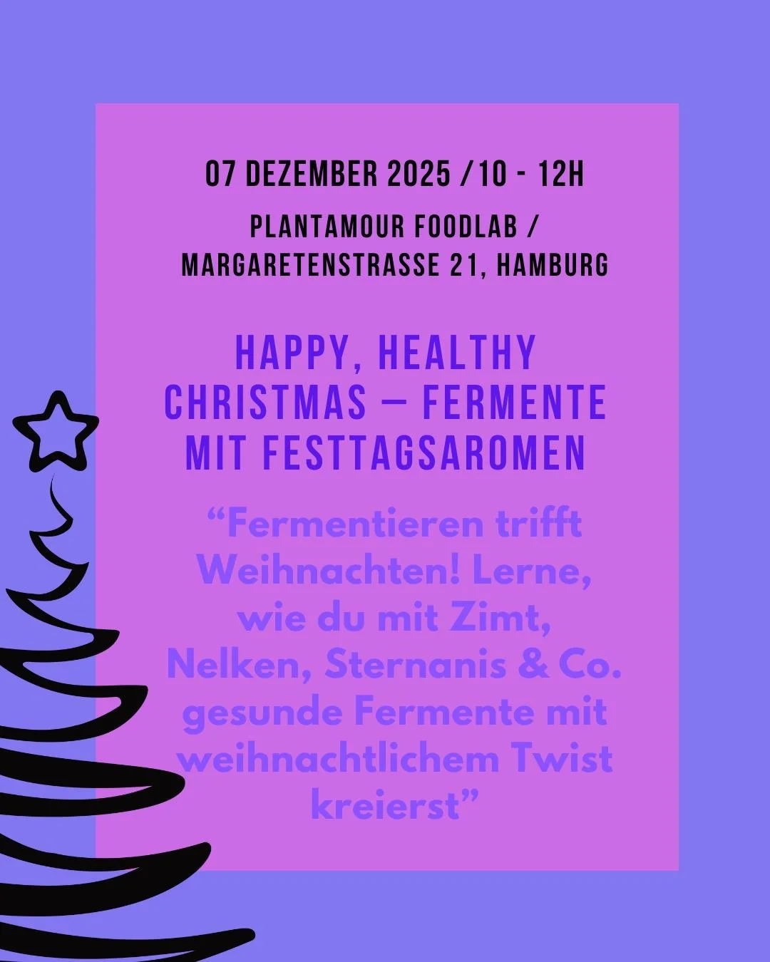 ✨ Healthy, Happy Christmas &ndash; let&rsquo;s make this season deliciously good for you. ✨
Die Weihnachtszeit darf sich leicht anf&uuml;hlen &ndash; voller Genuss, W&auml;rme und Wohlbefinden.
In unserem &bdquo;Happy, Healthy Christmas&ldquo;-Worksh