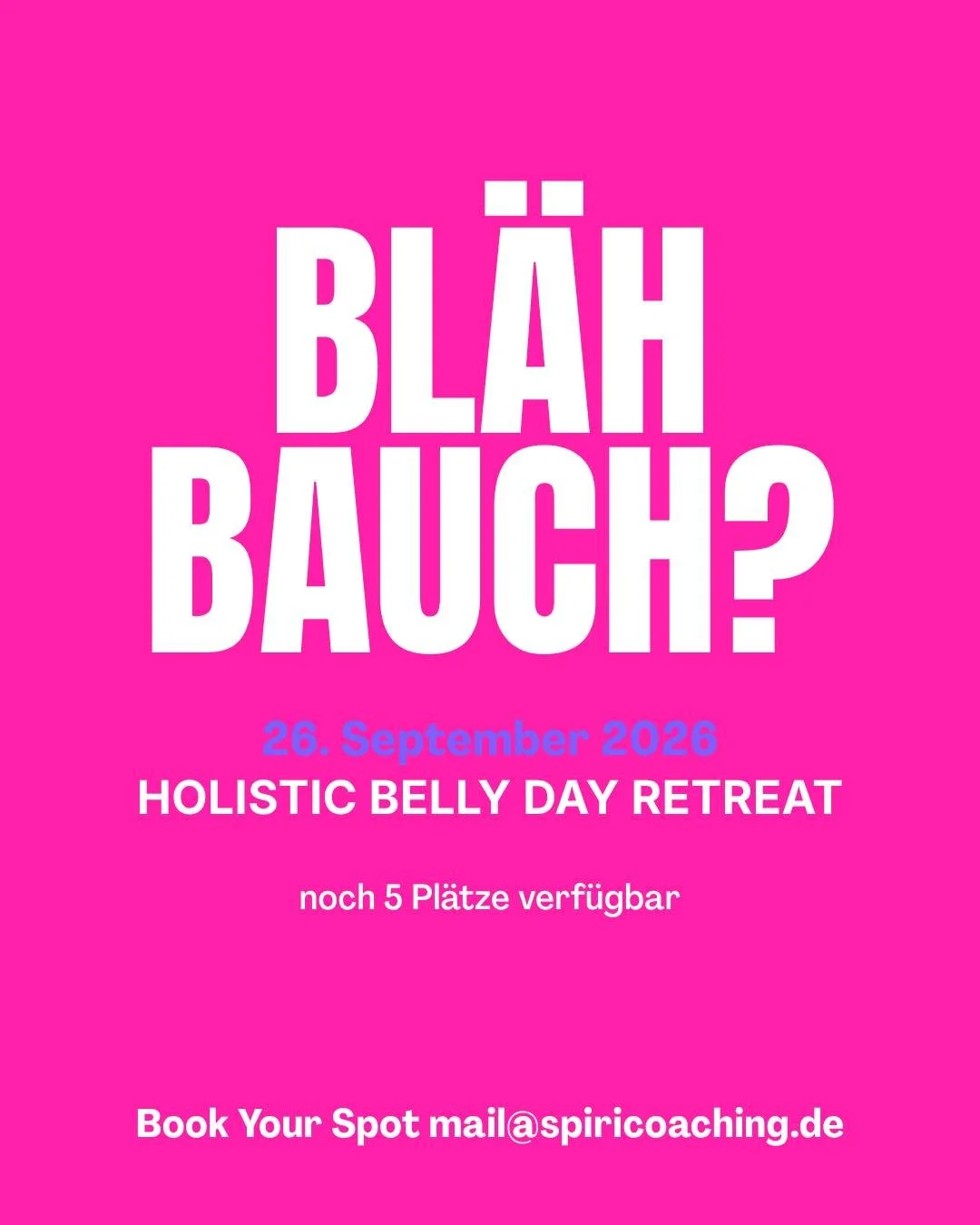 Dein Bauch. Dein Nervensystem. Dein Wohlbefinden. 

Ein Tag, der dir Raum gibt, raus aus dem Alltag und wieder mehr bei dir anzukommen. Heike (@plantamour.ontour) und Spiri (@spiricoaching) verbinden ihr Wissen aus Darmgesundheit, Fermentation, Yoga,