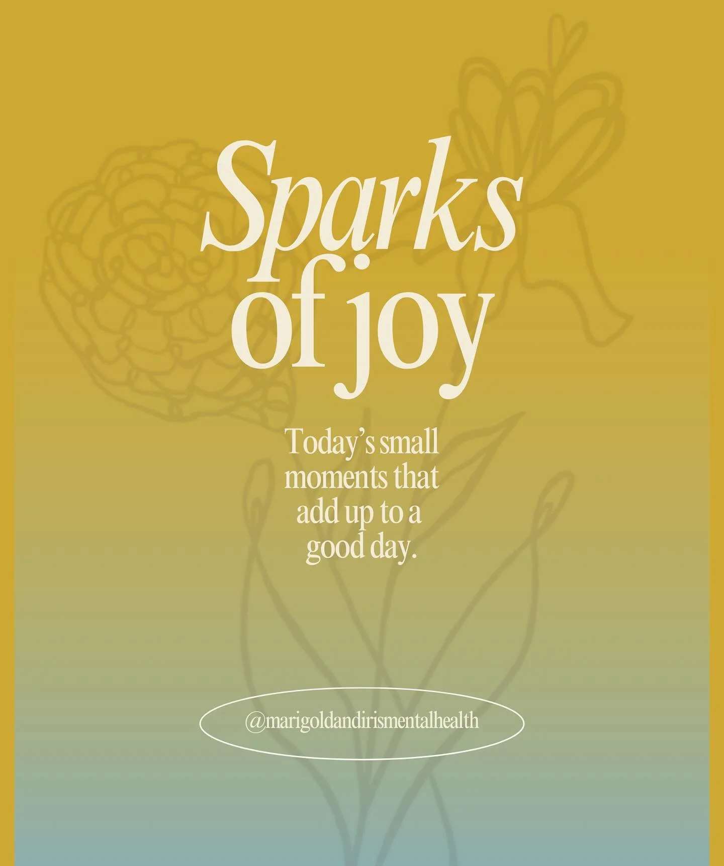 It&rsquo;s not always easy to notice the small moments of joy throughout the day, especially if you are struggling with symptoms of depression or anxiety. Recognizing small sparks of joy each day does not mean ignoring the hard moments. Instead, it&r