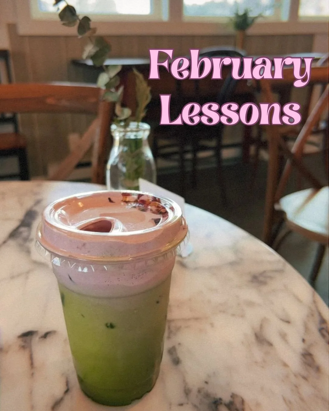 Lesson from February in the Midwest 🫶 Spring is on its way!! 

Cute matcha from @nourishlakecountry, strongly recommend 😋🌷