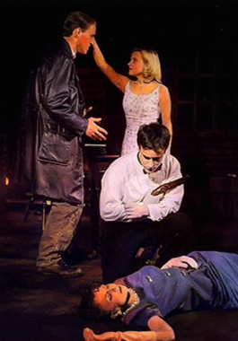 Dan Holahan, Catherine Ferraro, Lester Keefe and Mary O’Dowd in Circle Theatre’s production of Personal Effects.