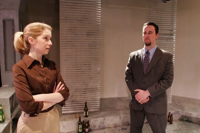 Bethanny Alexander and Greg Hardin in City Lit Theater Company’s production of Somebody Foreign.