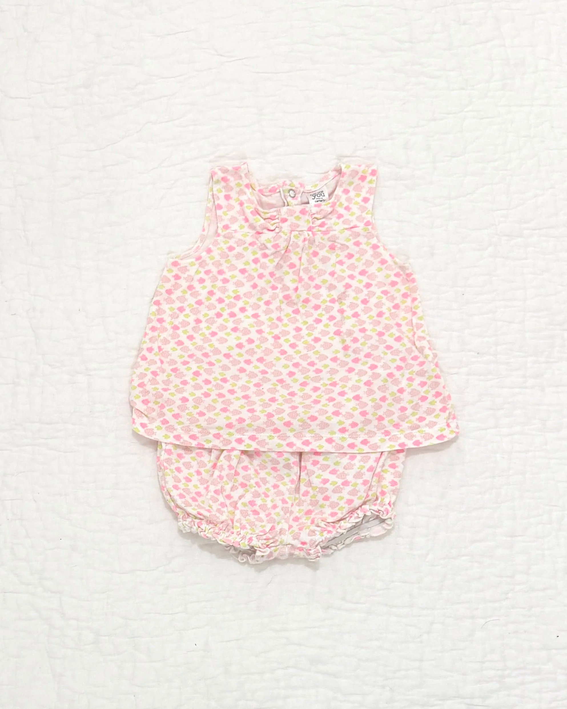 Just One You Fish Print Top + Bloomers Set | 18mo