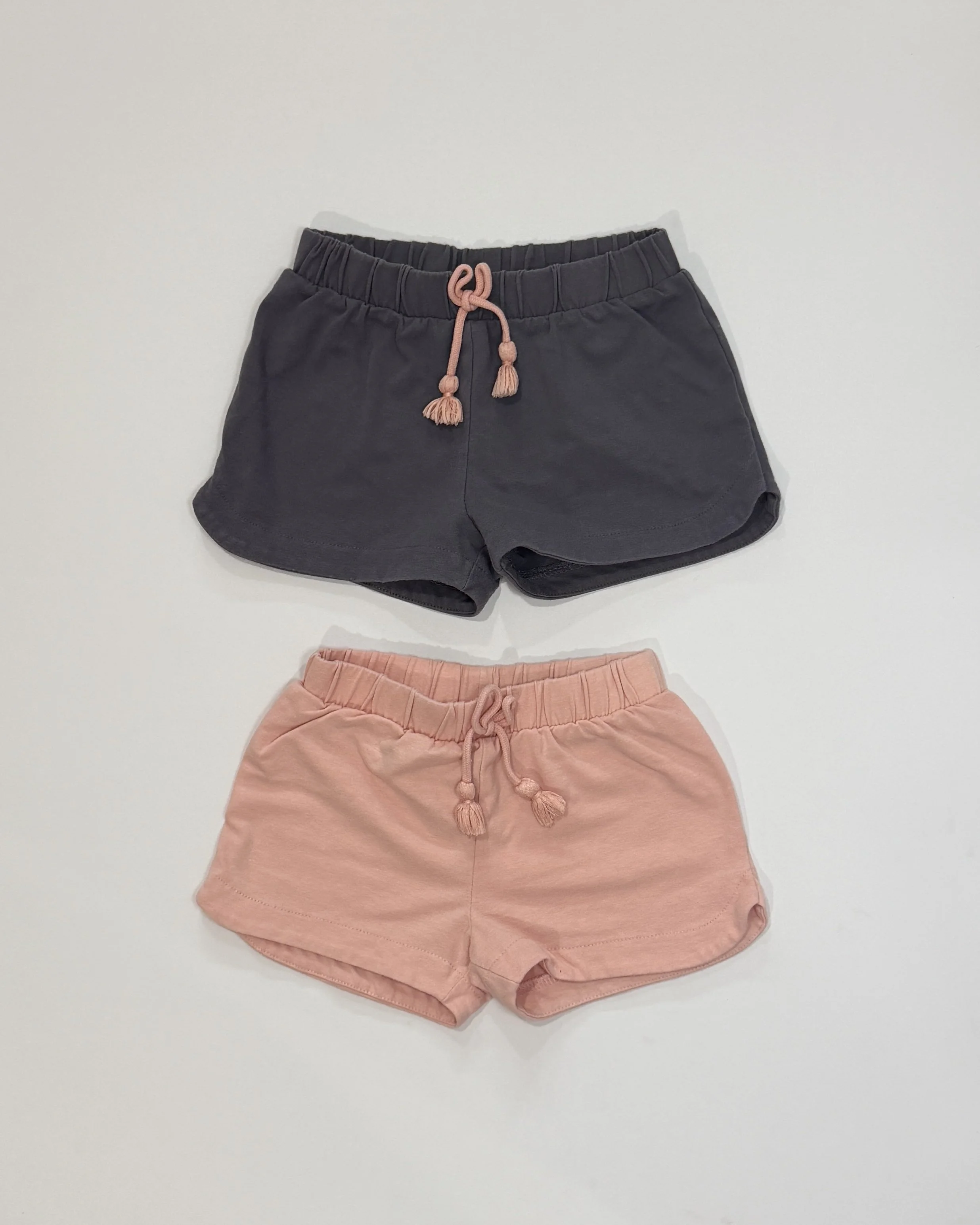 Charcoal + Pink Tassel Shorts Bundle | 2T
