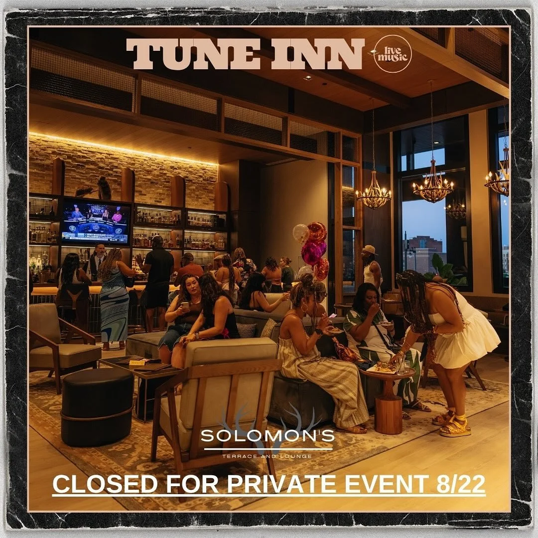 THIS FRIDAY &bull; Solomon&rsquo;s Terrace &amp; Lounge will be closed for a private event. 

See you on Saturday for a special night with DJ Rutger Kruger