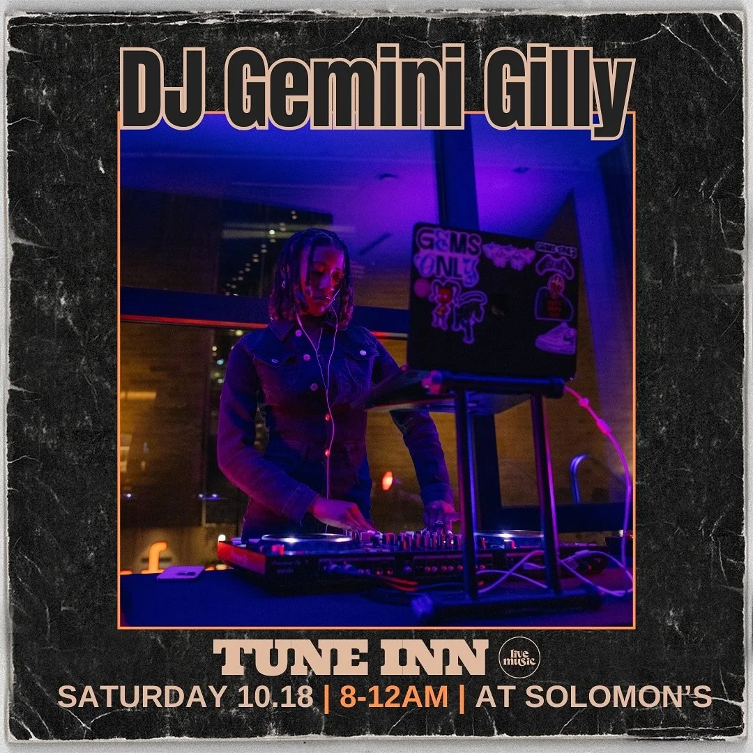 Saturday😌

Join us in Solomon&rsquo;s for a special DJ set curated by @djgeminigilly 🎶 

Hand-crafted cocktails, hip-hop/rnb music, and a beautiful terrace overlooking @deerdistrict 😏😏

8-12AM &bull; Solomon&rsquo;s Lounge @thetradehotel &bull; #