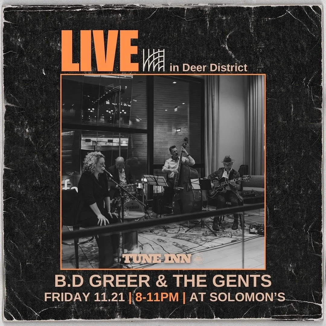 Friday night Jazz 🤩

BD Greer and the Gents are back at Tune Inn to fill your night with some amazing Jazz music

Sip on hand-crafted cocktails, share some wonderful small bites with friends, and chill out in the cozy lounge or on the beautiful terr
