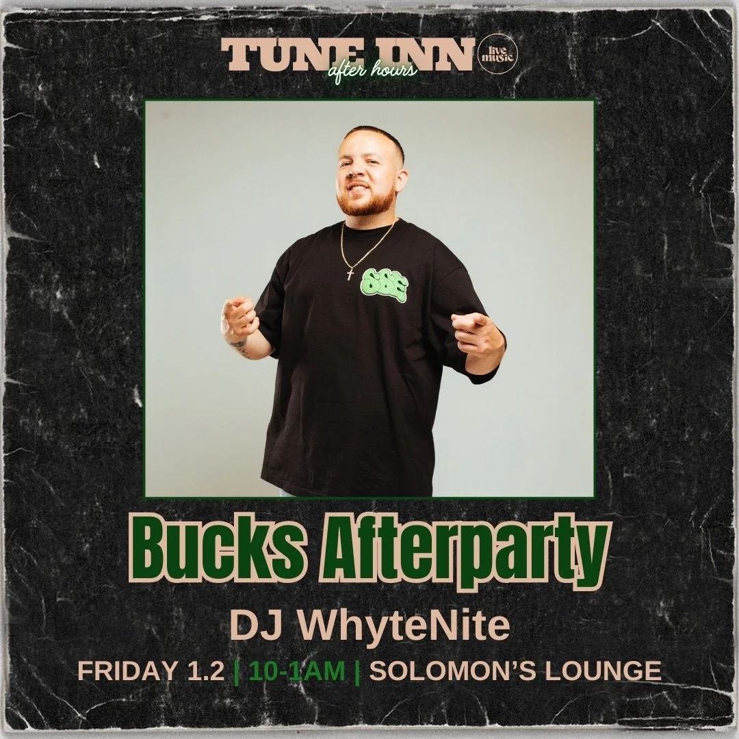 Start off your new year with a @bucks afterparty at Tune Inn 🥂🏀

Join us Friday for an afterparty curated by @djwhytenite 🎧🎶

Hand-crafted cocktails, shareable small bites, and amazing music. Tune Inn is the place to be after the game 🍸

10-1A &