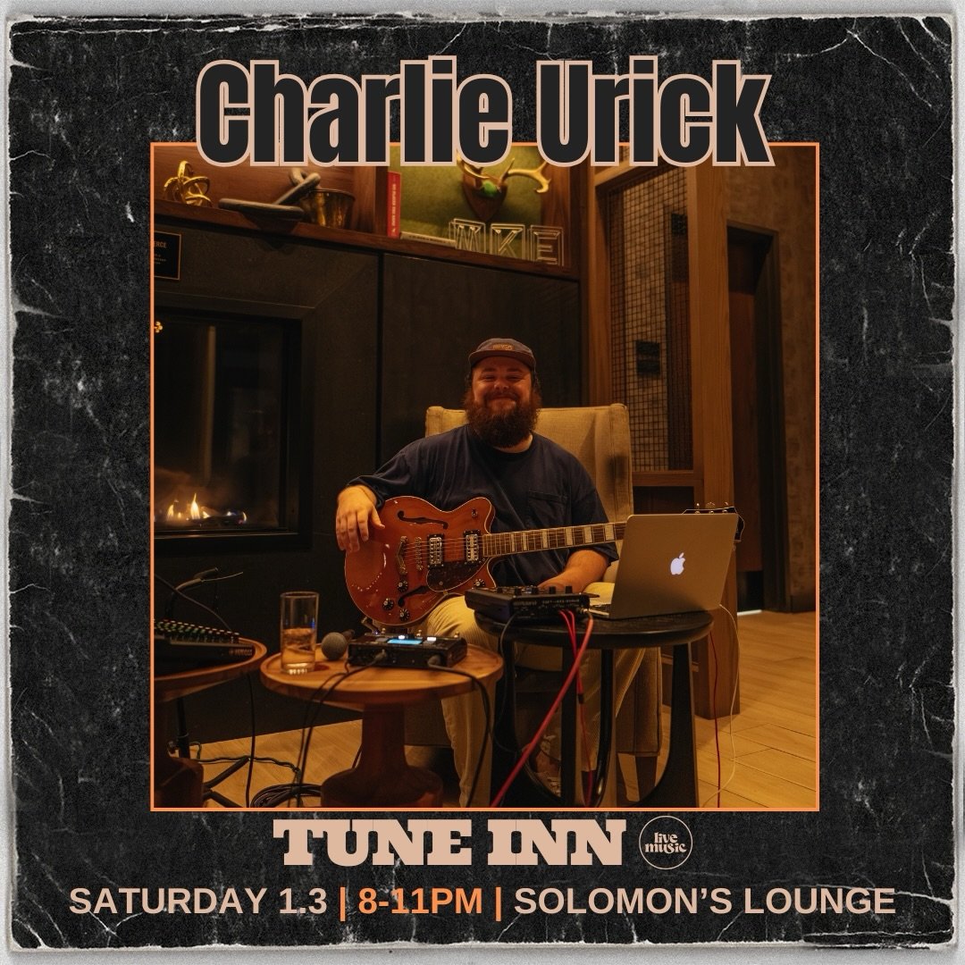 @charlieurick is back at Solomon&rsquo;s THIS Saturday for another Lounge With Charlie night 🎸

Join us for a relaxing evening filled with some amazing LoFi/RnB music, hand-crafted cocktails, and delicious small bites  to start the new year 🎶

We&r