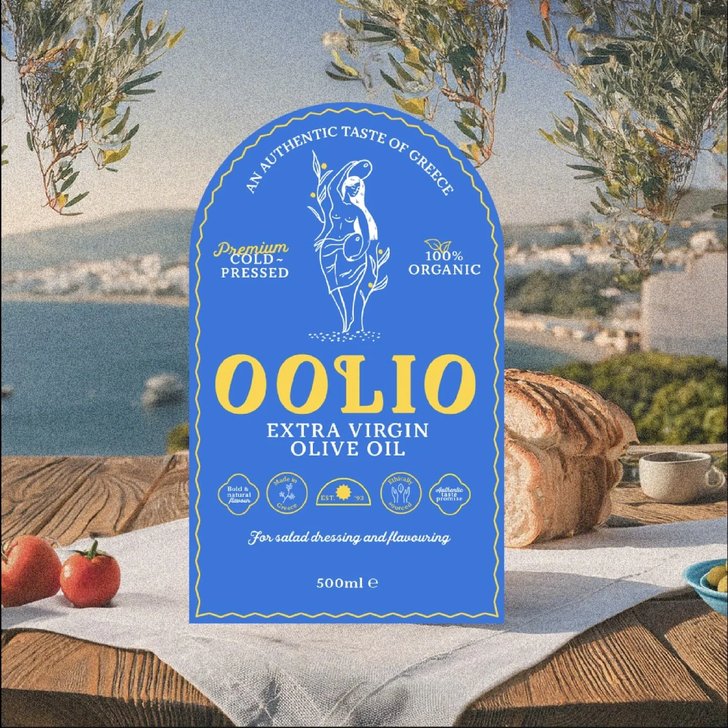 Oolio ~ a premium extra virgin olive oil, sourced from the sun-drenched groves of Greece. A really lovely brief by @designerbriefs

I really wanted to create a brand that's traditional with a twist, that stands out on the shelves but is a welcome sta