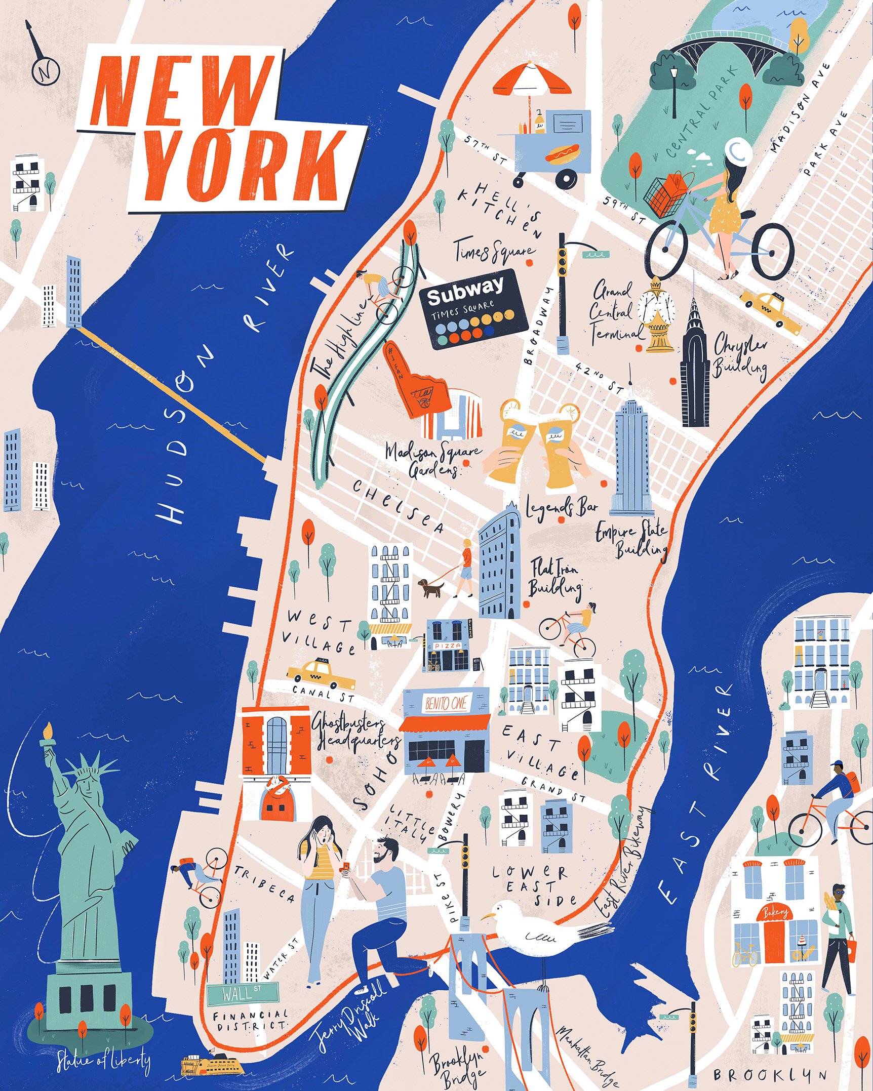New York Inky Map