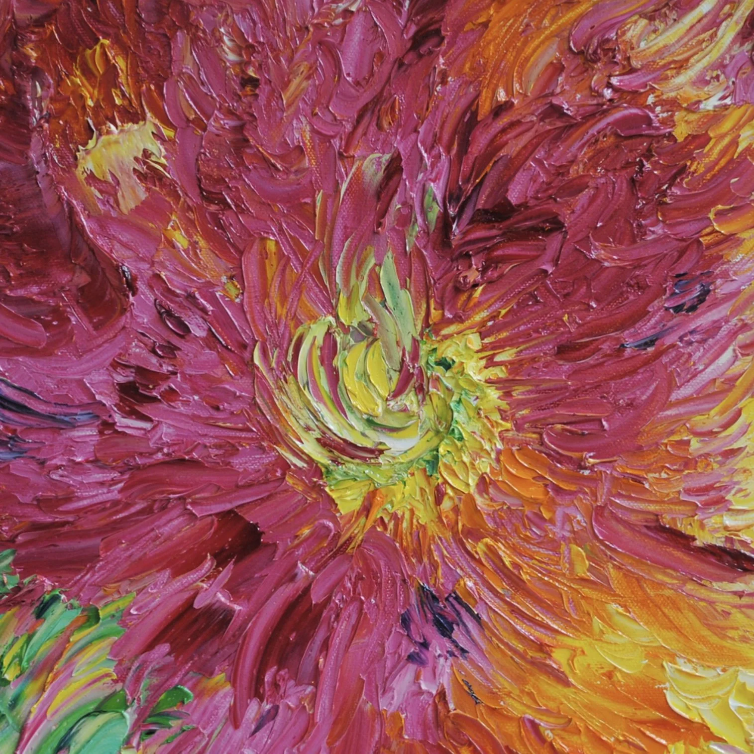 SOLD Floral Abstract Pink