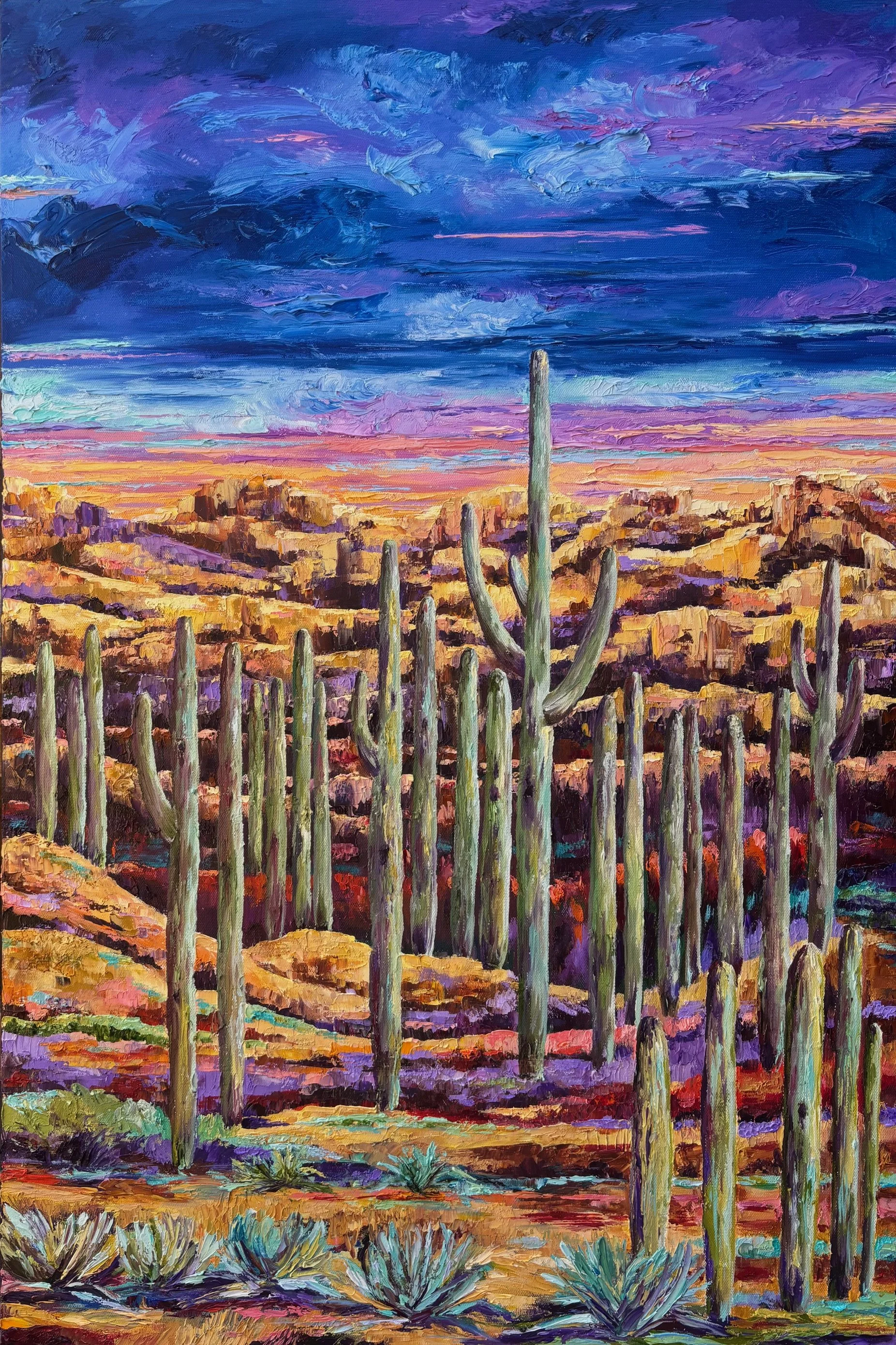 SOLD Commission "Saguaro Forest II" 40x30