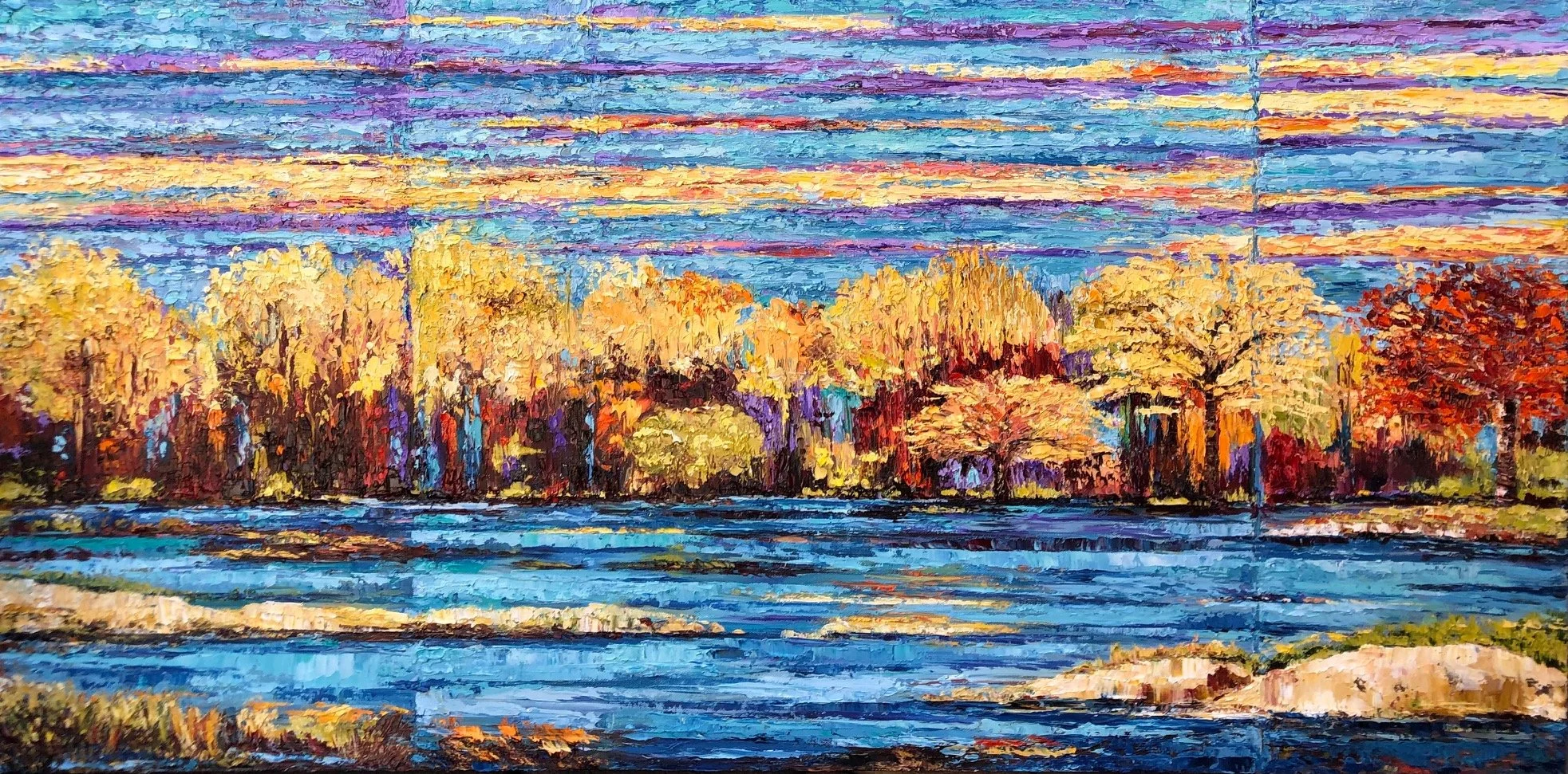Autumn on the River $2550 24X48