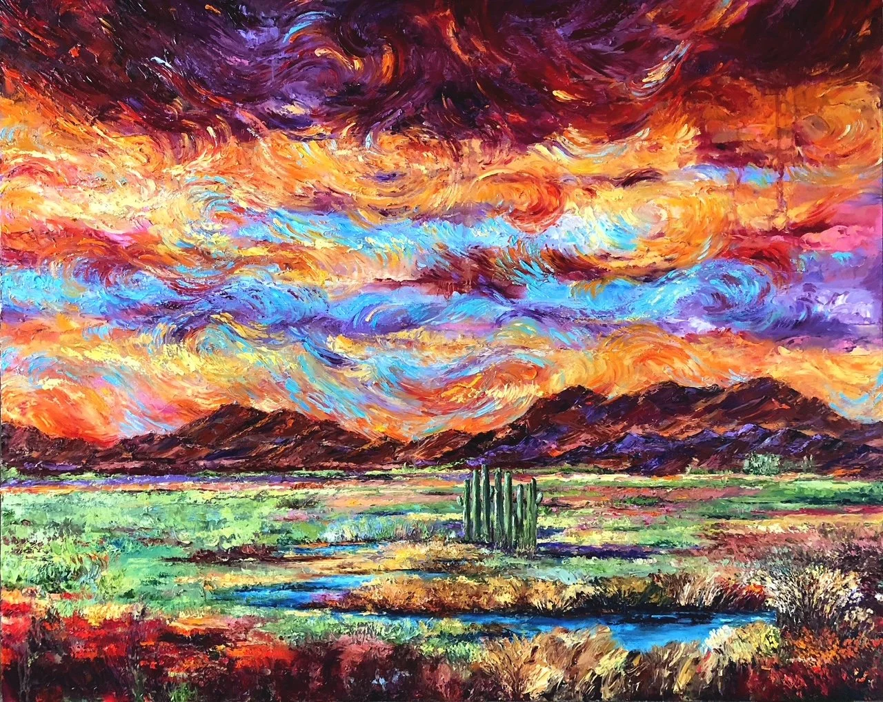 SOLD Monsoon 48X60