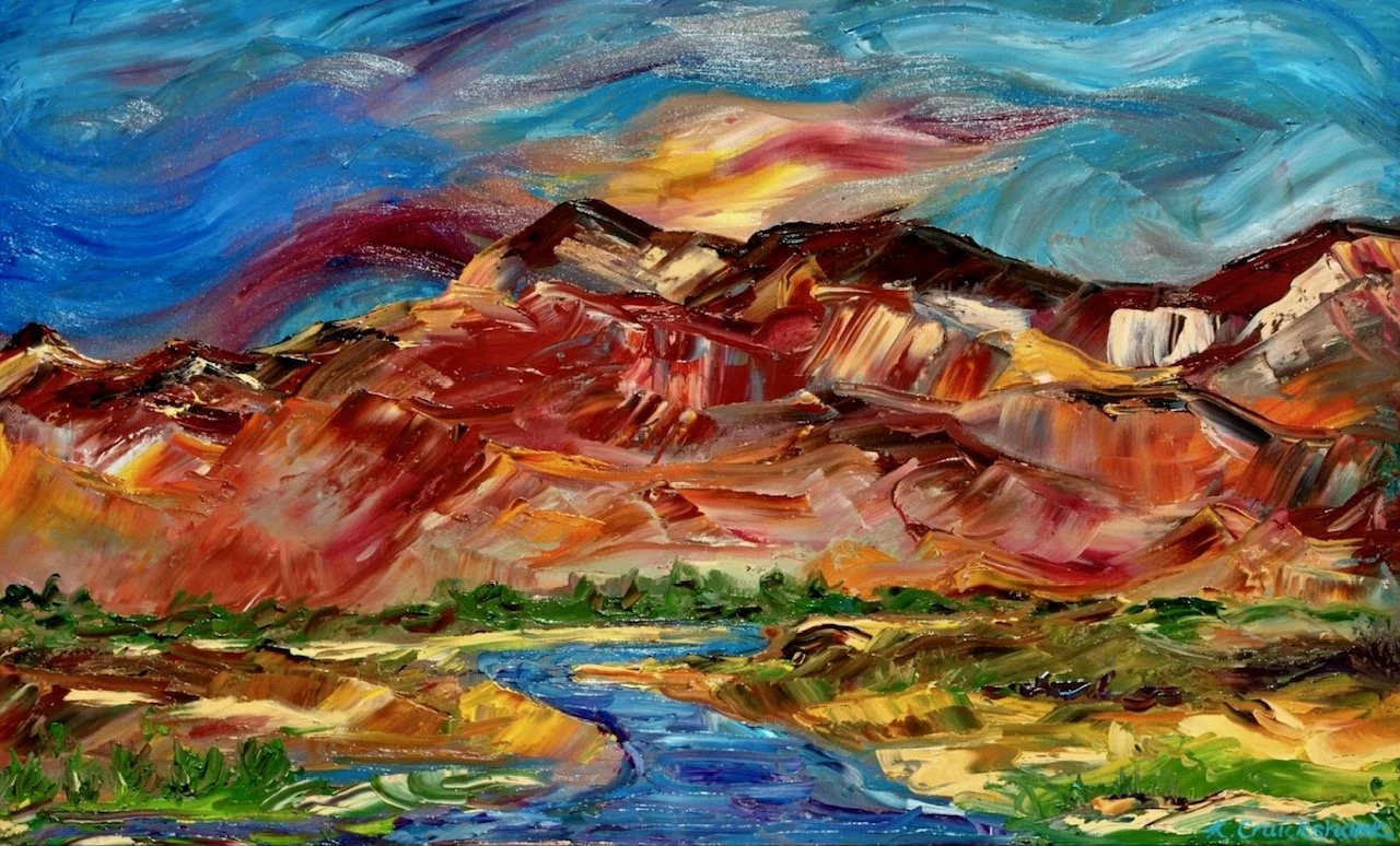 SOLD Mountain River 24X36