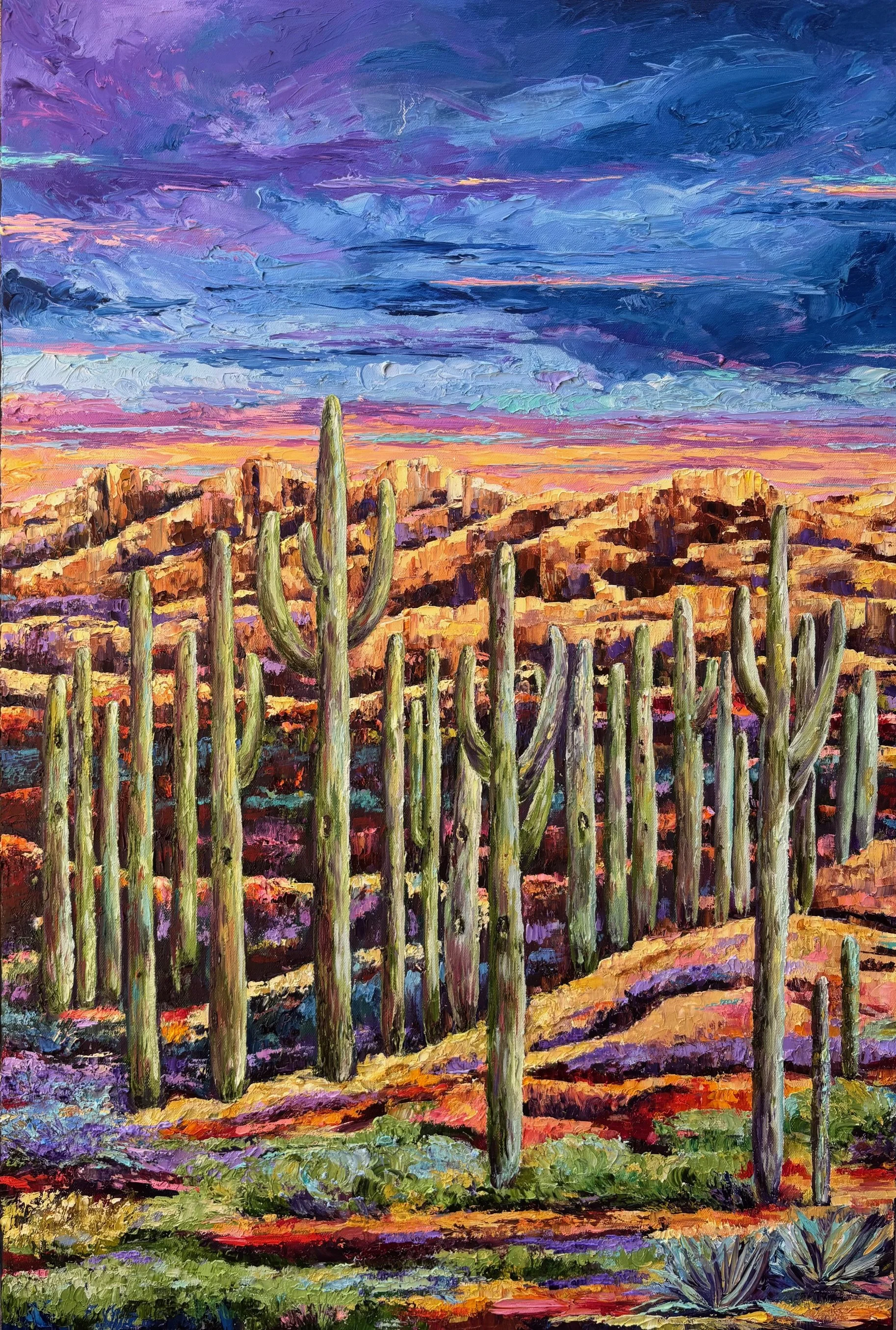SOLD Commission "Saguaro Forest I" 40x30