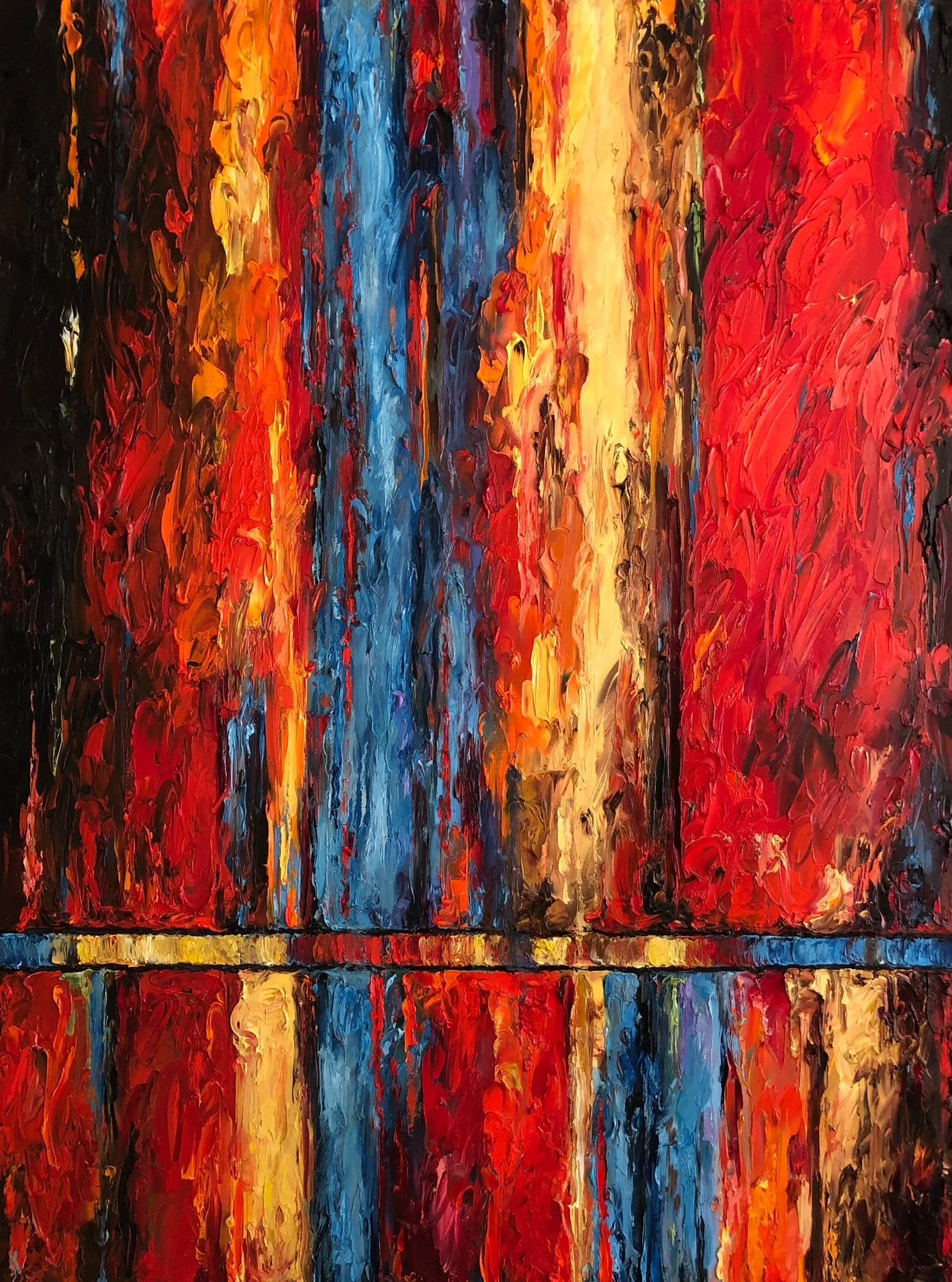 Bucharest Trio III Tryptych $9000 48X108