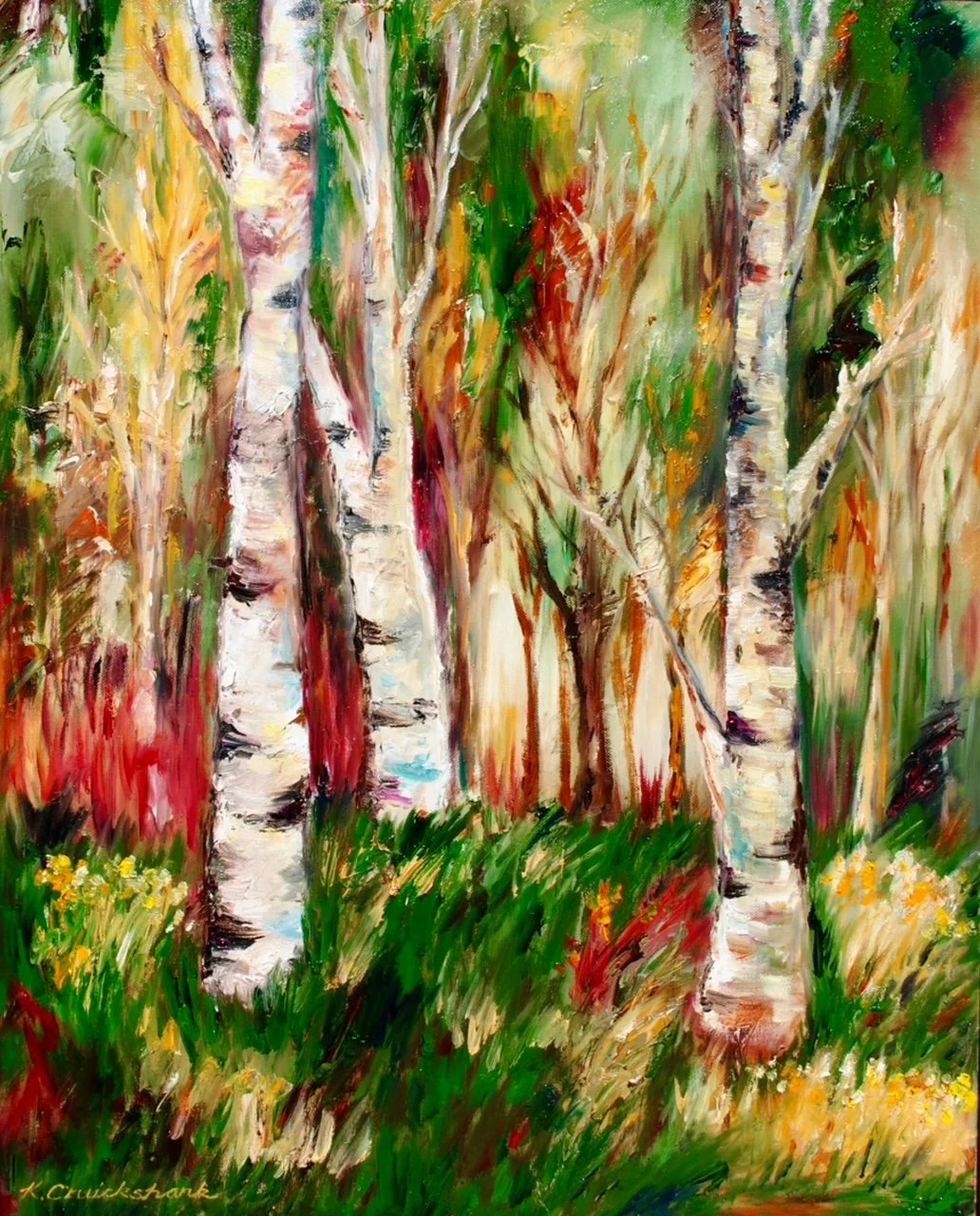 SOLD Birch Forest 30X24