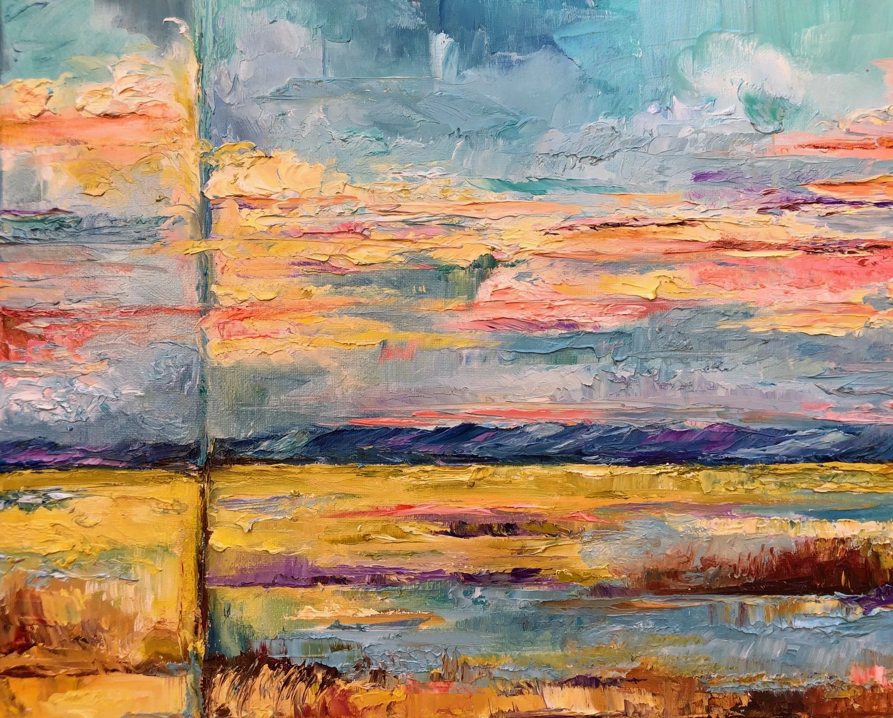 SOLD Turquoise Horizon 16X20