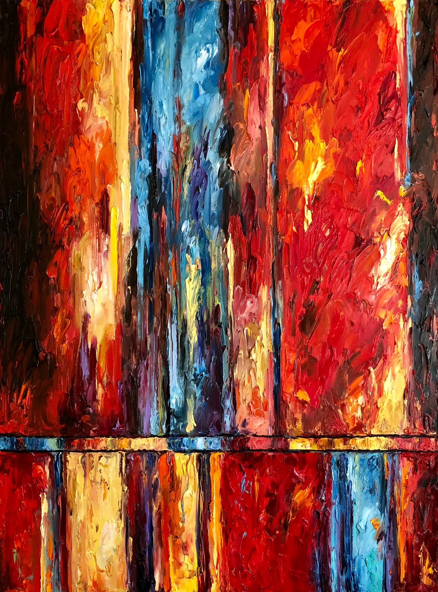 Bucharest Trio II Tryptych $9000 48X108