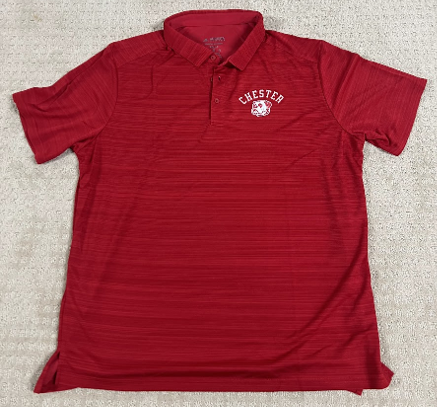 Men's Chester Bulldogs Performance Polo Shirt (Red or Black)