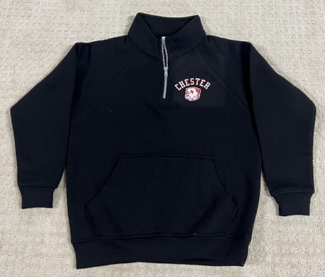 Youth Black 1/4 zip fleece