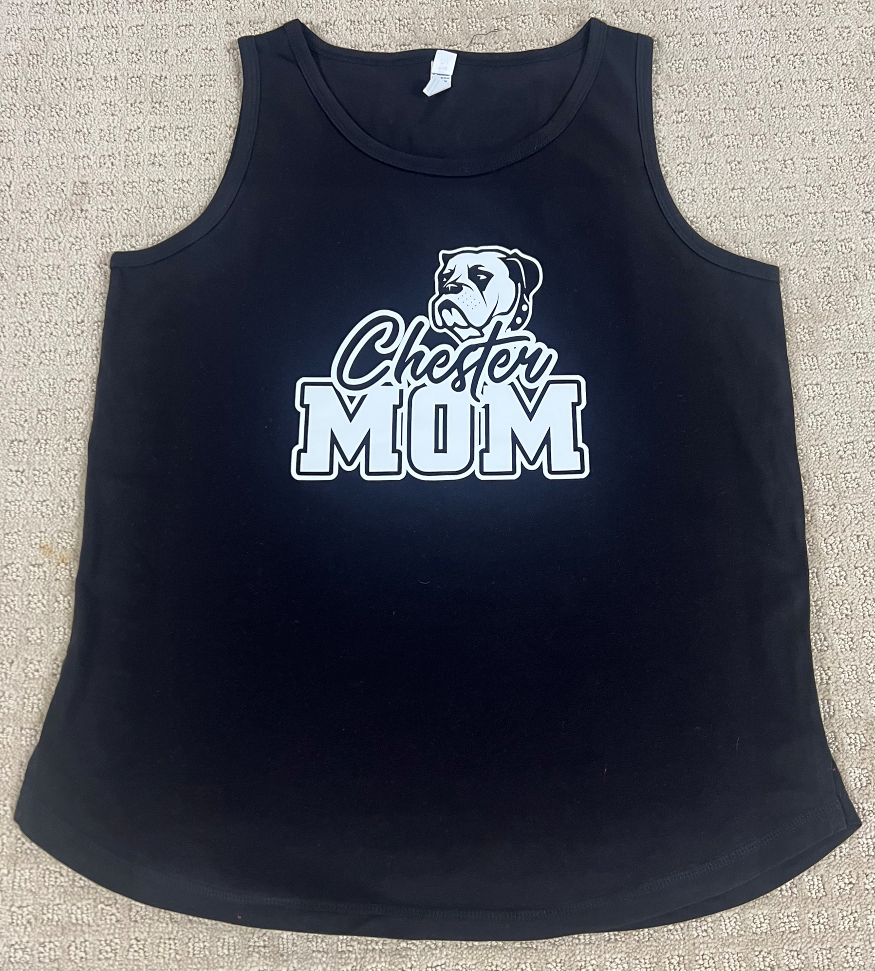 Women's "Chester Mom" Black Tank Top