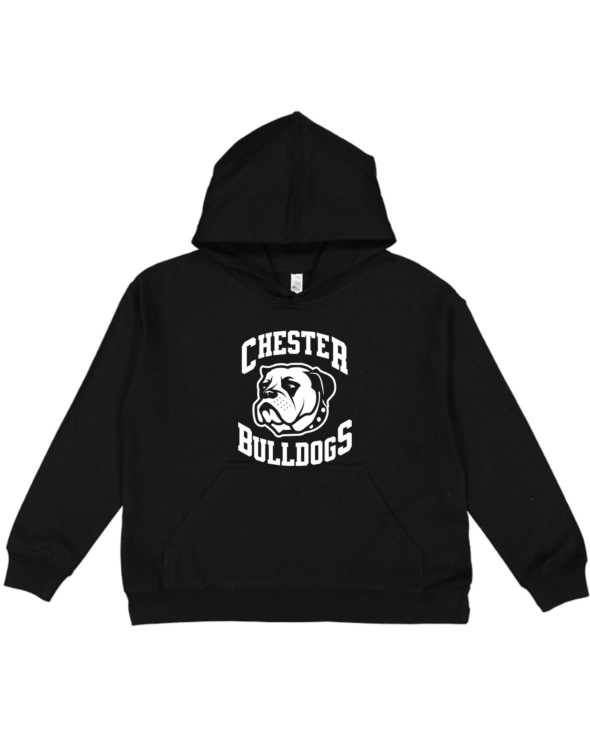 youth black white bulldogs hoodie.png