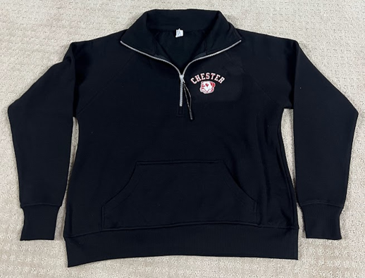 Womens half zip black fleece.png