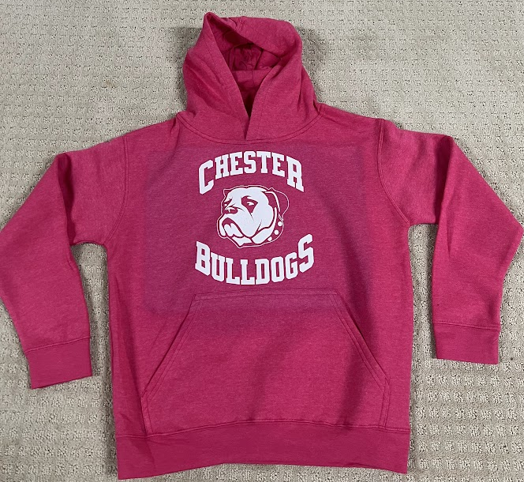 Chester Bulldogs Youth Pink Hoodie