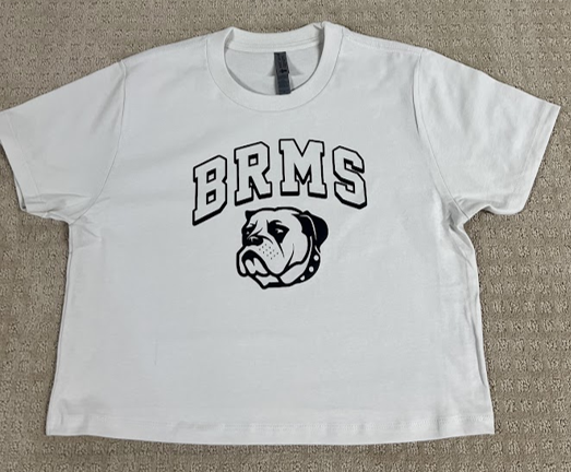 Women's BRMS vintage-white boxy tee