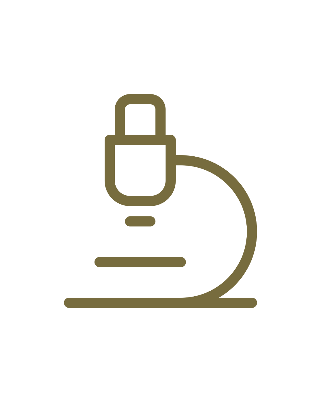 Simple line drawing of a microscope.