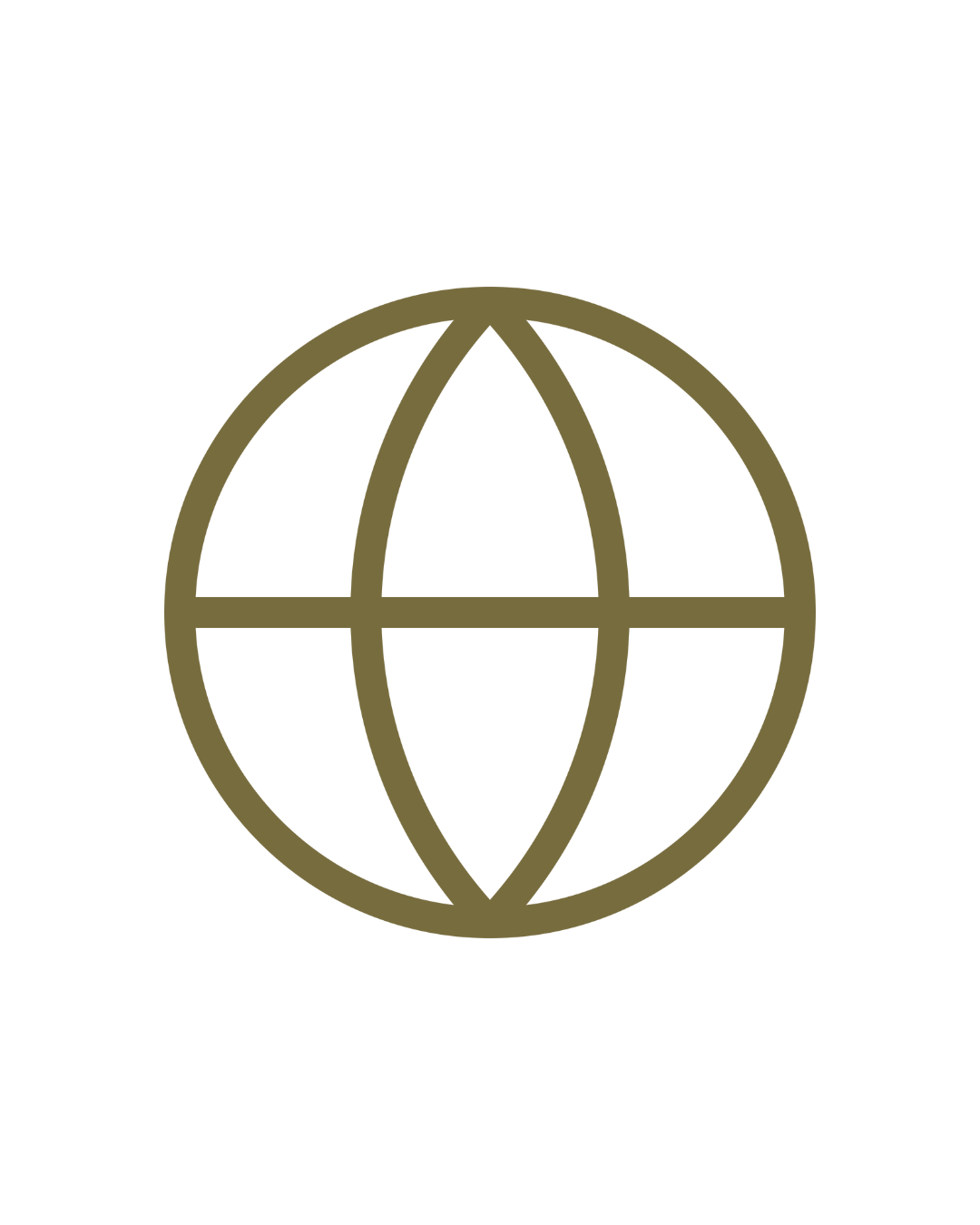 Gold globe icon on black background