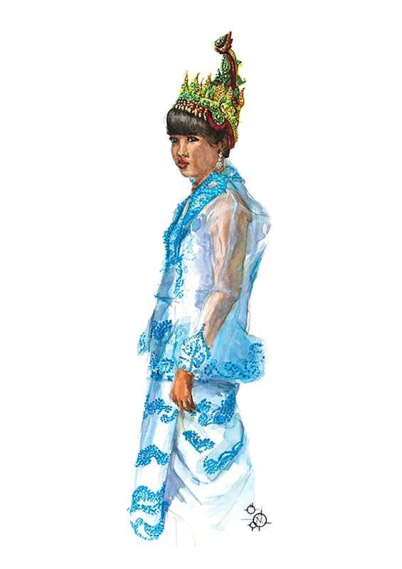 Femme en Habits de Cérémonie