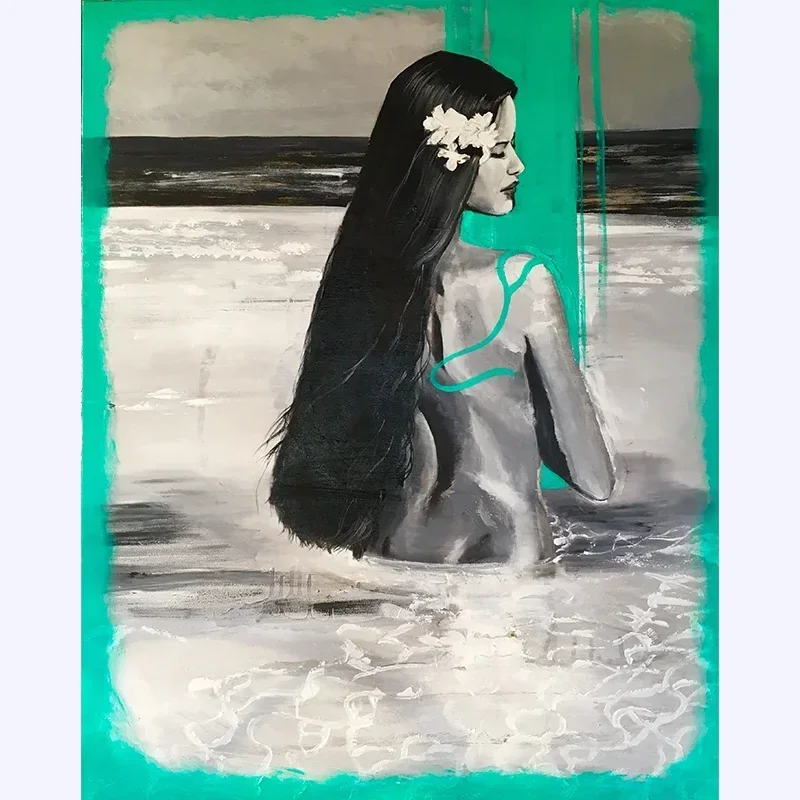 Tahitienne au Lagon