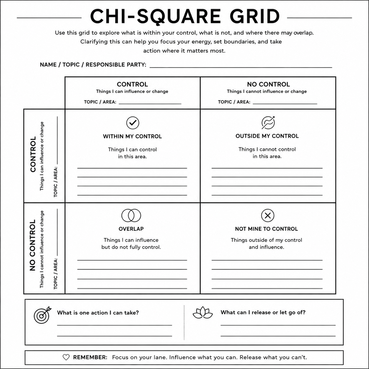 Control Worksheet