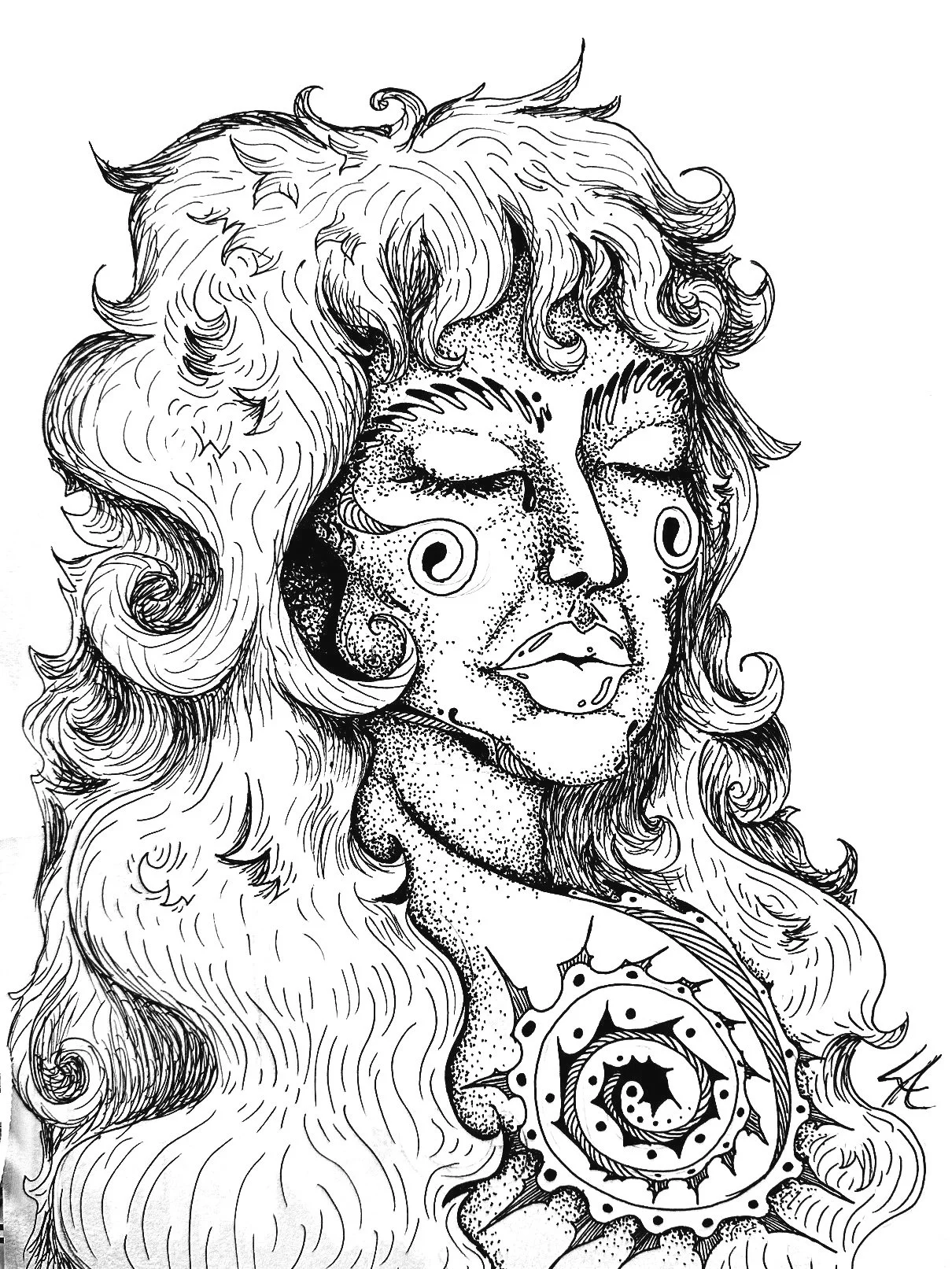 "Sueño" (ink on paper)